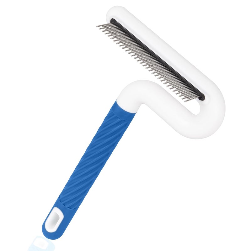 TailGurus Flea Comb, Pet Flea Comb for Dogs & Cats - Grooming Tool with Long & Short Steel Teeth, Safely Removes Tangles and Knots, Gentle Detangling Brush for Pet Hair (TG2042)(Blue) - Image 1